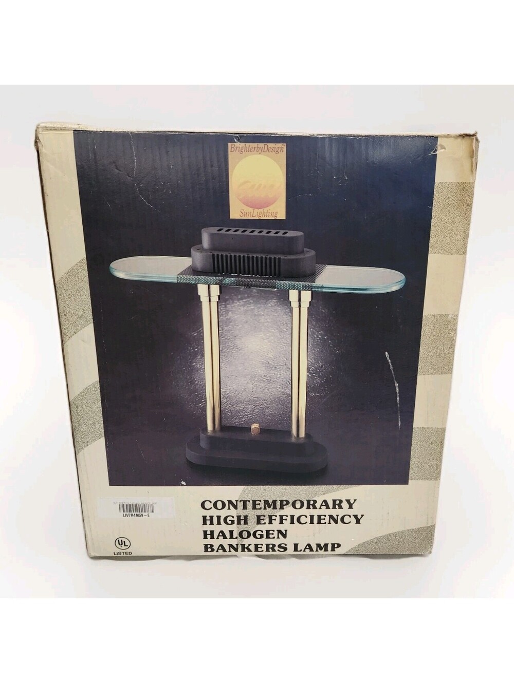 Brighter By Design Sun Lighting SH-725PB  Halogen Bankers Lamp NIB